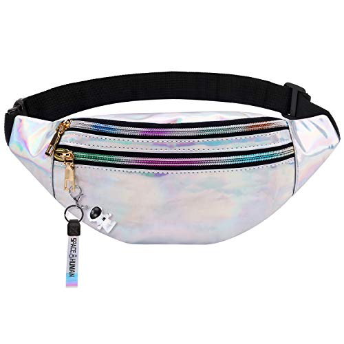 Bageek Riñoneras Mujeres Moda Riñonera Niña Running Impermeable con Correa Ajustable del 31.5 Inch con 3 Bolsillos de Cremallera para para Correr Bici Fiesta