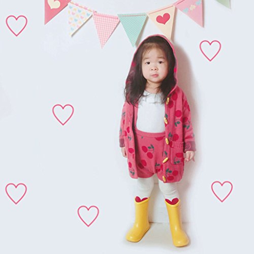 BAIYOU bebé de goma para niños Botas de lluvia impermeable botas de agua Wellington para 2 – 6 años