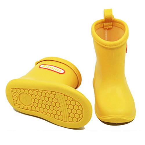 BAIYOU bebé de goma para niños Botas de lluvia impermeable botas de agua Wellington para 2 – 6 años
