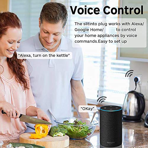 bakibo Enchufe Inteligente Wifi Compatible con Alexa Echo,Google Home, Inalámbrico Smart Mini Zócalo con Luz Nocturna, Control Remoto, Establecer Horario,Programa, Monitor Energía - 2 Pcs