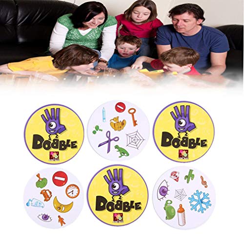 BakingMon DOBBLE Board Game Spot Sport & Alphabet for Kids Family Fun Multicolor