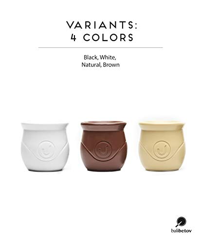 BALIBETOV Mate Set - BaliMate Innovador diseño de Auto-Limpieza – Mate y Bombilla (Sorbete) Incluido (Negro)