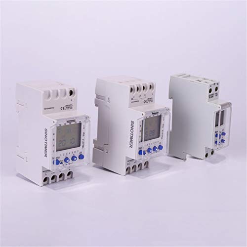 Ballylelly 220V TM612 Temporizador de Dos Canales 7 días 24 Horas Interruptor horario electrónico Digital LCD programable con Dos Salidas de relé