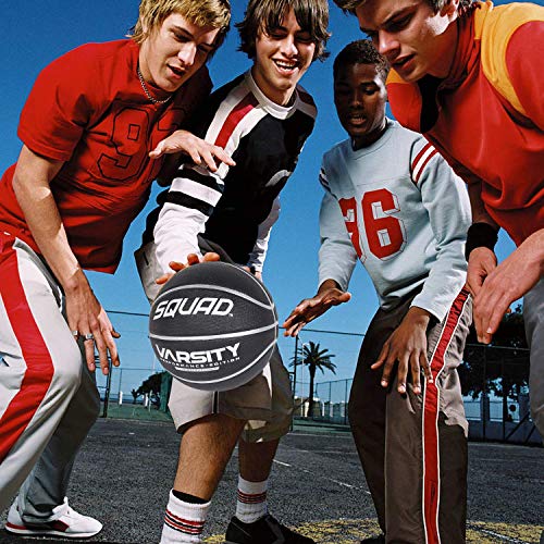 Baloncesto Deportes Rubber Oficial Tamaño Balón Pelota de Baloncesto Regalos para Adulto Juventud Uso para Interior o Exterior Juego Negro Talla 7