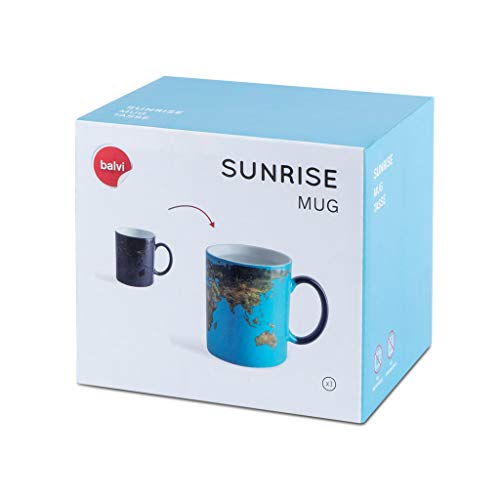 Balvi Mug Sunrise Cambia de Color! Taza con Dibujo de la Tierra Capacidad: 290ml Cerámica