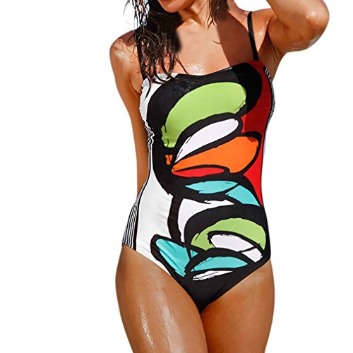 Bañadores Deportivas Mujer, Xinantime Bañador Traje de Baño de Una Pieza para Mujer (XL, Multicolor)