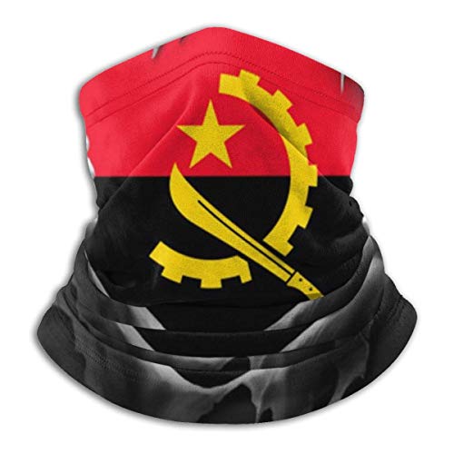 Bandera de Angola Raíces angoleñas Microfibra Calentador de cuello Sombreros Pañuelo protector