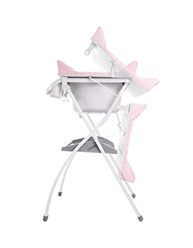 Bañera alta Spalsh ZY Baby - compacta con cambiador, baño para bebes, asiento anatómico - Zippy (Rosa Claro) - Nuevo Modelo!