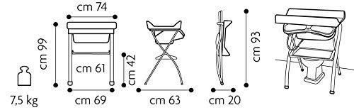 Bañera alta Spalsh ZY Baby - compacta con cambiador, baño para bebes, asiento anatómico - Zippy (Rosa Claro) - Nuevo Modelo!