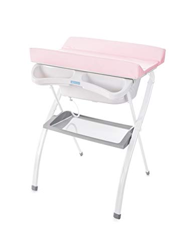 Bañera alta Spalsh ZY Baby - compacta con cambiador, baño para bebes, asiento anatómico - Zippy (Rosa Claro) - Nuevo Modelo!