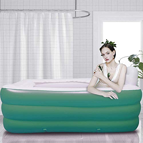 Bañera hinchable para adultos, bañera, bañera, bañera familiar, mantiene el calor de suelo grueso, para niños, hinchable, piscina familiar, piscina (verde)
