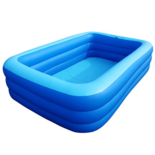 Bañeras con Jacuzzi Inflable Piscina Hinchable Adultos hidromasaje Piscina Familiar bebés (Color : Blue, Size : 258 * 165 * 65cm)