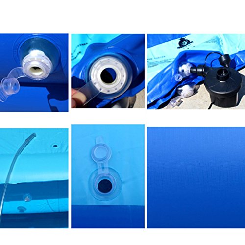 Bañeras con Jacuzzi Inflable Piscina Hinchable Adultos hidromasaje Piscina Familiar bebés (Color : Blue, Size : 258 * 165 * 65cm)