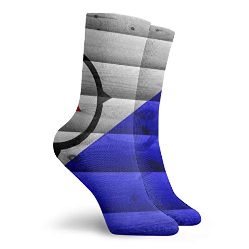 Banner Of Bonaire Island - Calcetines para hombre y mujer, diseño de tripulación para caminata de senderismo ligeros y cómodos, adecuados para todas las actividades en todas las condiciones climáticas
