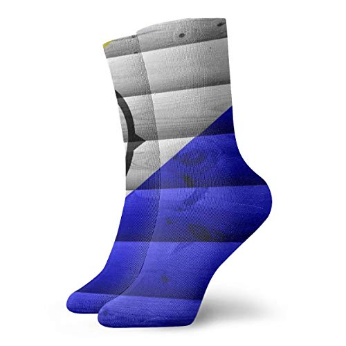 Banner Of Bonaire Island - Calcetines para hombre y mujer, diseño de tripulación para caminata de senderismo ligeros y cómodos, adecuados para todas las actividades en todas las condiciones climáticas