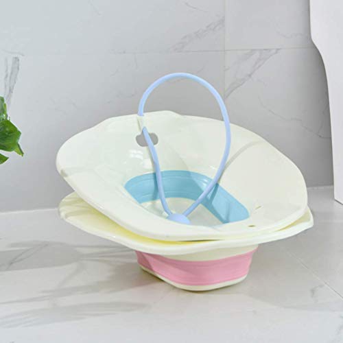 Baño de Asiento para hemorroides, remojo y Cuidado posparto con Masaje, Descarga de Manos, Inodoro, Asiento de Vapor, bañera, procedimientos de remojo, Vapor para Mujeres, Rosa