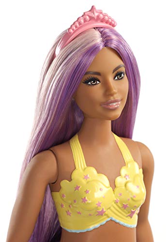 Barbie Dreamtopia - Muñeca Sirena con pelo rosa y top amarillo (Mattel FXT09) , color/modelo surtido