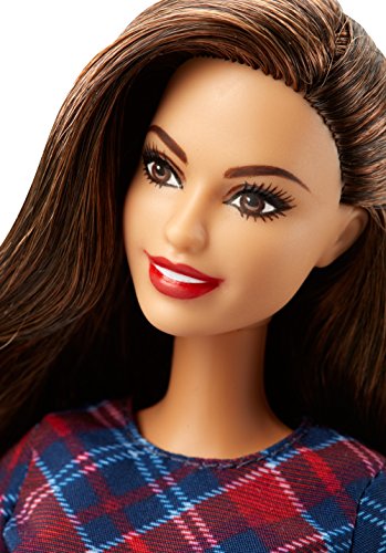 Barbie - Fashionista, muñeca con Top escocés (DVX74)