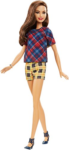 Barbie - Fashionista, muñeca con Top escocés (DVX74)