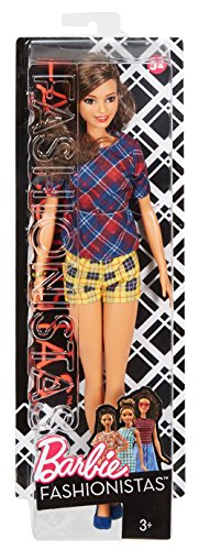 Barbie - Fashionista, muñeca con Top escocés (DVX74)