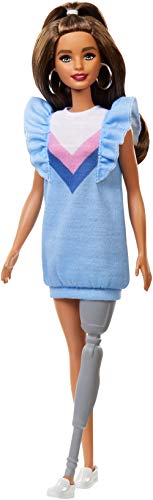 Barbie Fashionista Muñeca morena con pierna protésica (Mattel FXL54) , color/modelo surtido