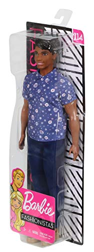 Barbie Fashionista - Muñeco Ken moreno con outfit azul (Mattel FXL61)