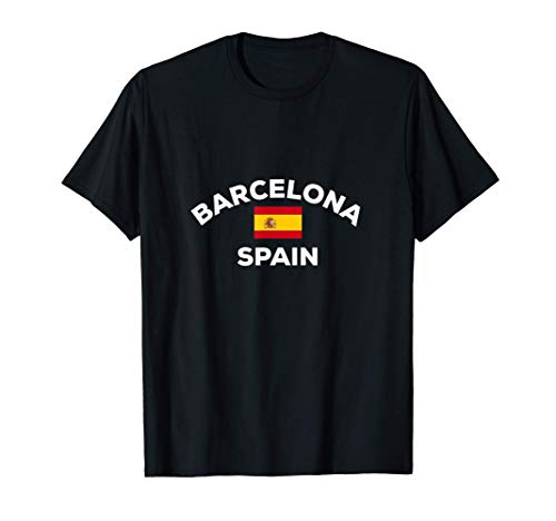 Barcelona España Ciudad de la Bandera Española Spain Camiseta