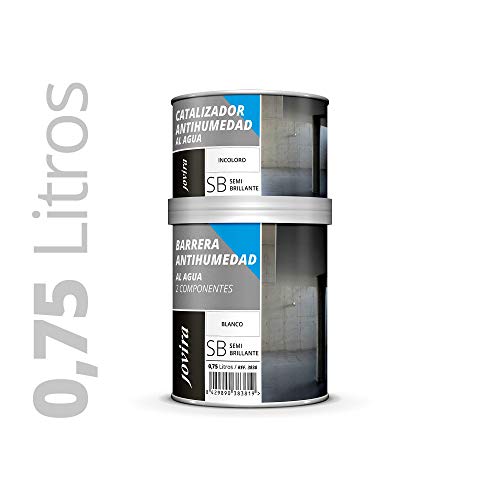 BARRERA ANTIHUMEDAD AL AGUA 2 COMPONENTES. impermeabilizante. Protege fachadas,muros,paredes interior. Mejora adherencia,cubremanchas. 750ML