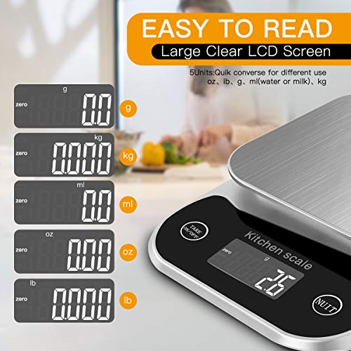Báscula Electrónica Digital Para Alimentos De Cocina En Onzas y Gramos Con Calculadora Nutricional Para Frutas,Calorías y Cocina, Ingredientes