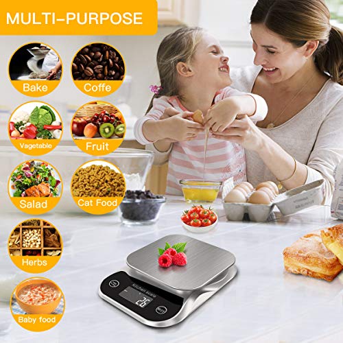 Báscula Electrónica Digital Para Alimentos De Cocina En Onzas y Gramos Con Calculadora Nutricional Para Frutas,Calorías y Cocina, Ingredientes