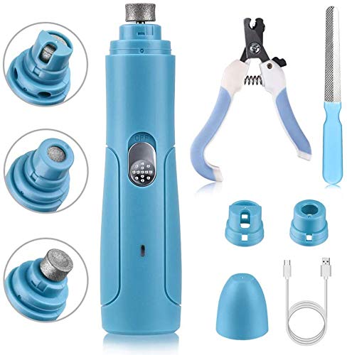 BASEIN Molinillo de uñas, Lima de uñas eléctrica Ultra silenciosa 50 DB, Carga rápida por USB, para Perros pequeños y medianos