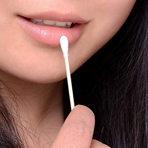 Bastoncillos de algodón con mangos de madera para maquillaje, 500 por paquete