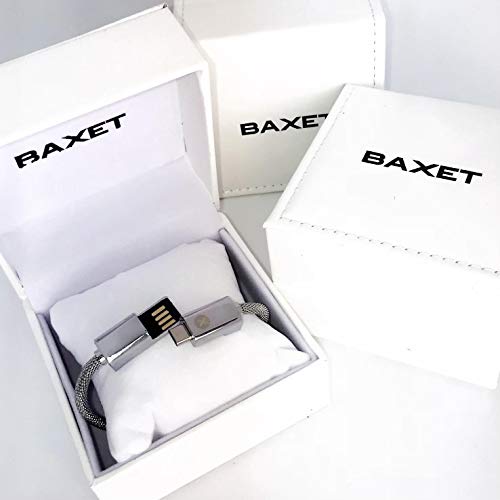 BAXET usefulness accessories Pulsera Recarga | Cable de navegación | Cable de Datos | Cable USB portátil para iPhone, Micro, TypeC | Idea de Regalo tecnológico (20cm Micro)