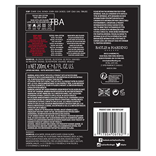 Baylis & Harding - Juego de Bufanda de Pimienta y Ginseng para Hombre, Color Negro