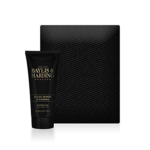 Baylis & Harding - Juego de Bufanda de Pimienta y Ginseng para Hombre, Color Negro
