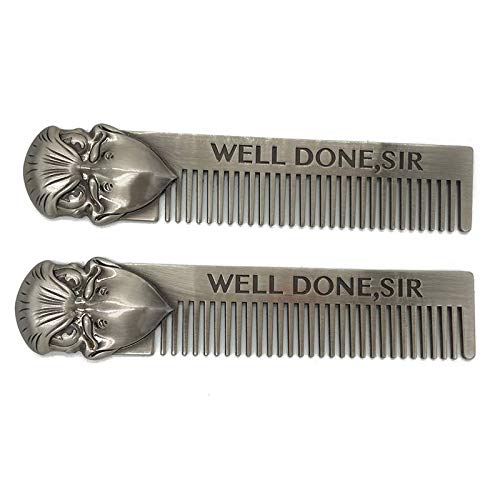 BAYUE Plantilla de Modelado de Bigote de Bolsillo de Peine de Barba de Acero Inoxidable Herramienta de Belleza Creative Toucan Bird Hairbrush Hombres