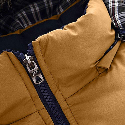 BaZhaHei Hombre Invierno Cazadoras De Plumas Calor Grueso Manga Larga Encapuchado Chaquetas Acolchado Hombre Inverno Chaqueta Acolchada con Capucha De Pelo Espesar Cálido para hoombre