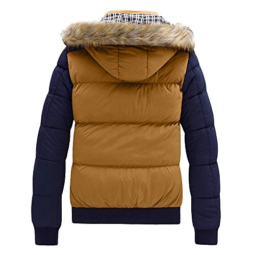 BaZhaHei Hombre Invierno Cazadoras De Plumas Calor Grueso Manga Larga Encapuchado Chaquetas Acolchado Hombre Inverno Chaqueta Acolchada con Capucha De Pelo Espesar Cálido para hoombre