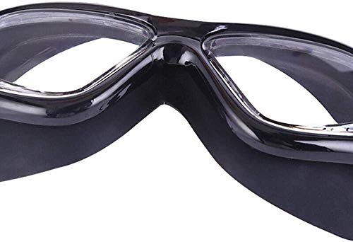 BBGSFDC Gafas de natación del varón Adulto y Hembra Gafas de natación contra la Niebla de Alta definición Gafas de natación (Color : Black)