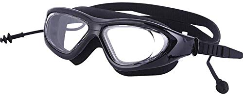 BBGSFDC Gafas de natación del varón Adulto y Hembra Gafas de natación contra la Niebla de Alta definición Gafas de natación (Color : Black)