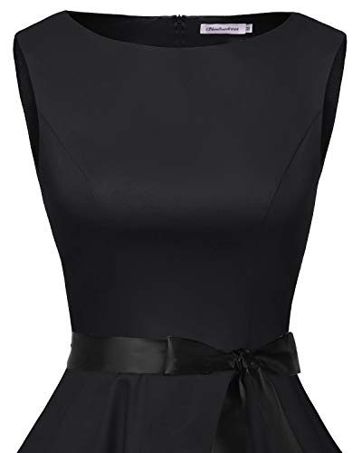 Bbonlinedress 50s Vestidos Vintage Retro Rockabilly Clásico Black 2XL