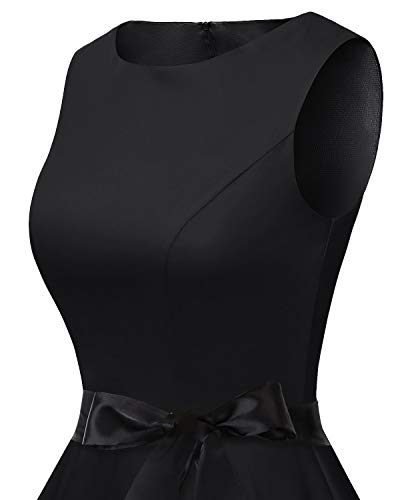 Bbonlinedress 50s Vestidos Vintage Retro Rockabilly Clásico Black 2XL