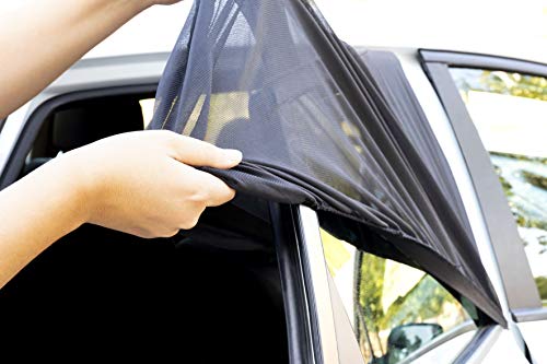 BC Corona INT41118 Pack Parasol Plegable Plata y cortinillas Laterales universales, Kit Verano, Medidas 150 x 80 cm