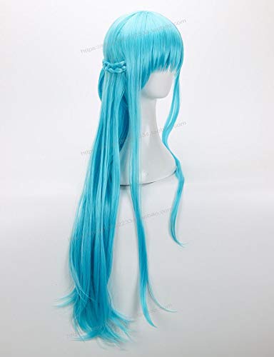 BCOGG Anime Cosplay Sword Art Online Yuuki Asuna Halloween Juego de roles Blue Wig Cosplay