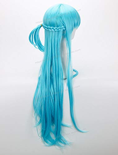 BCOGG Anime Cosplay Sword Art Online Yuuki Asuna Halloween Juego de roles Blue Wig Cosplay