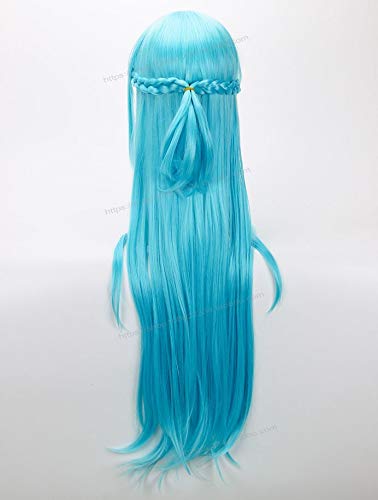BCOGG Anime Cosplay Sword Art Online Yuuki Asuna Halloween Juego de roles Blue Wig Cosplay