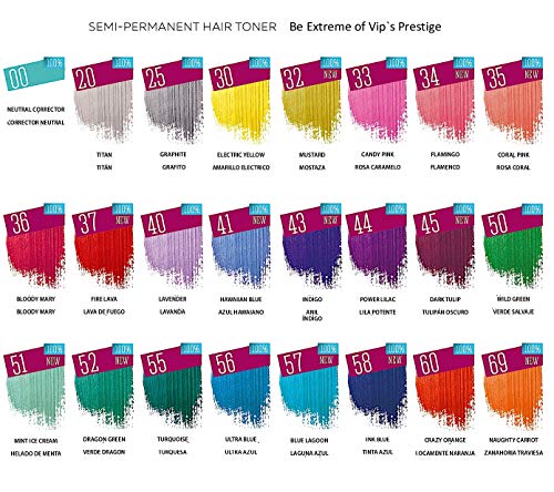 Be Extreme Tóner Semi Permanente para Pelo, Color Zanahoria traviesa 69 - Sin Amoniaco, Sin Parabenos y PPD