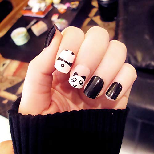 Beashine uñas Falsas, Uñas postizas, 24 Puntas de Bailarina en Forma Uñas Uñas Postizas Acrílicas Cobertura Completa para, Aptos Chica para Salones de uñas y Arte de uñas DIY(Pegamento C6)