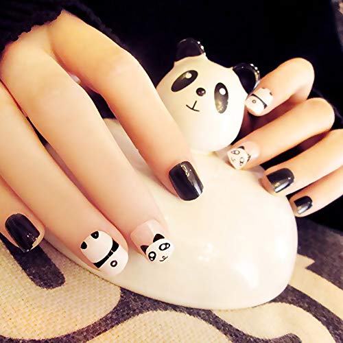 Beashine uñas Falsas, Uñas postizas, 24 Puntas de Bailarina en Forma Uñas Uñas Postizas Acrílicas Cobertura Completa para, Aptos Chica para Salones de uñas y Arte de uñas DIY(Pegamento C6)