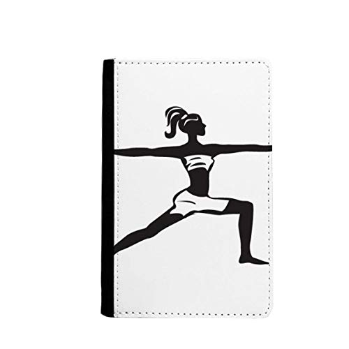 beatChong Muchacha De La Yoga Mantener Sanos Los Deportes Tarjeta Monedero Caso De La Cubierta Cartera De Viaje De Pasaporte Silueta